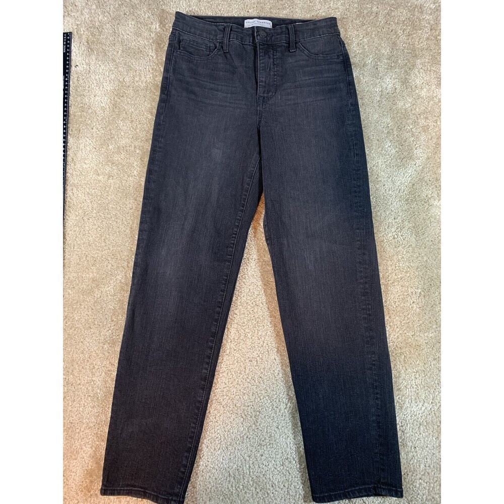 Social Standard By Sanctuary Jeans Womens Sz 4 Slim Straight Black Denim 209